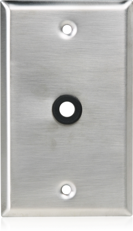 Single Gang Stainless Steel Plate 3/8" Hole & Grommet - Cable Grommet (500x500), Png Download