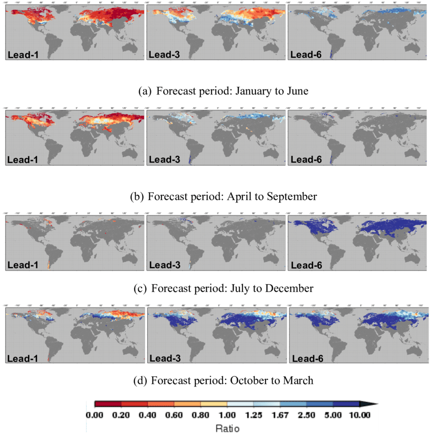 Rmse Ratio For Snow Water Equivalent Forecasts At Lead - World Map (850x856), Png Download
