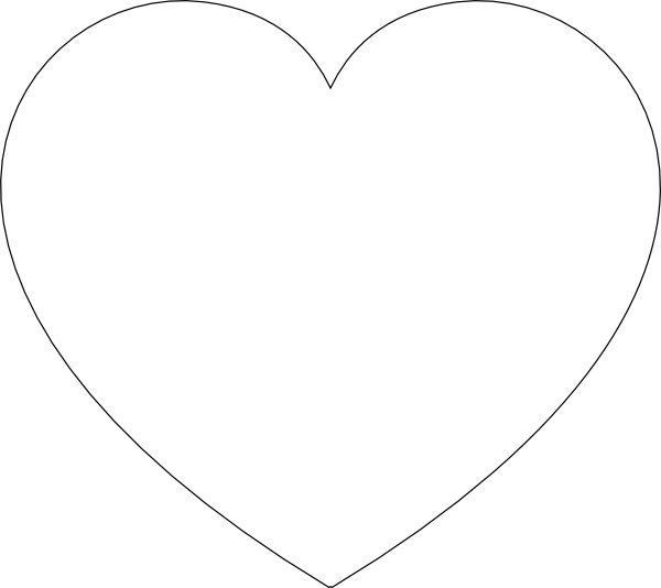 Real Heart Outline Png - String Art Heart Templates (600x534), Png Download