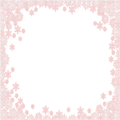 Pink Snow Flake Frame - Blue Snow Frame Png (400x400), Png Download
