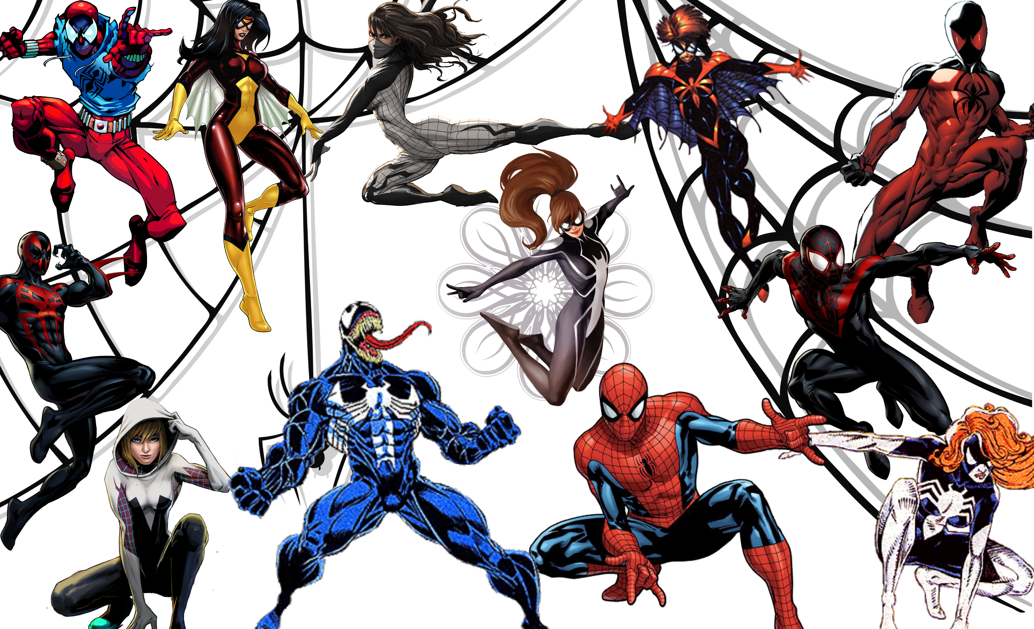 Spider Web Clipart Wallpaper 2 - Portable Network Graphics (3368x2048), Png Download