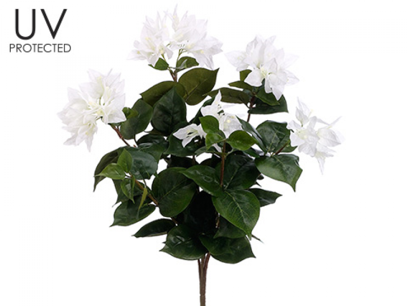 21" Uv Protected Bougainvillea Bush X7 White - Silksareforever 21" Uv-resistant Outdoor Artificial (800x800), Png Download