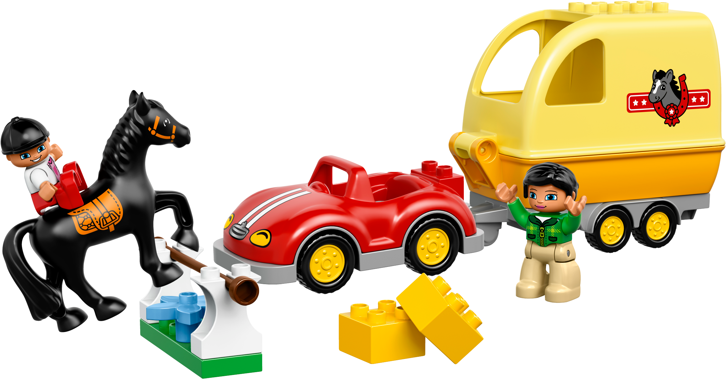 Horse Trailer - Lego Duplo 10807 - Horse Trailer (2400x1799), Png Download