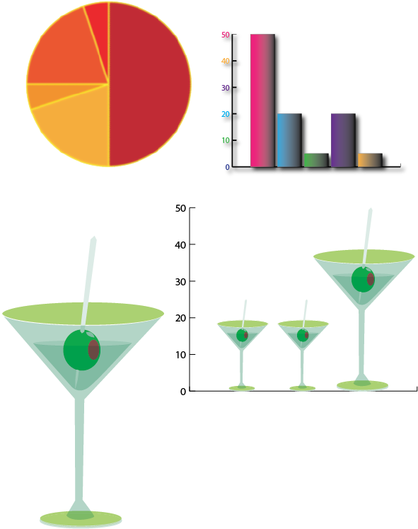 Graphs - Cocktail Glass (591x781), Png Download