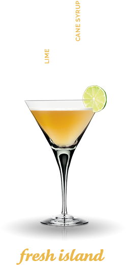 Arawak Cocktail Fresh Island - Orrefors Intermezzo Blue Martini 25cl Glass | 6257455 (285x619), Png Download