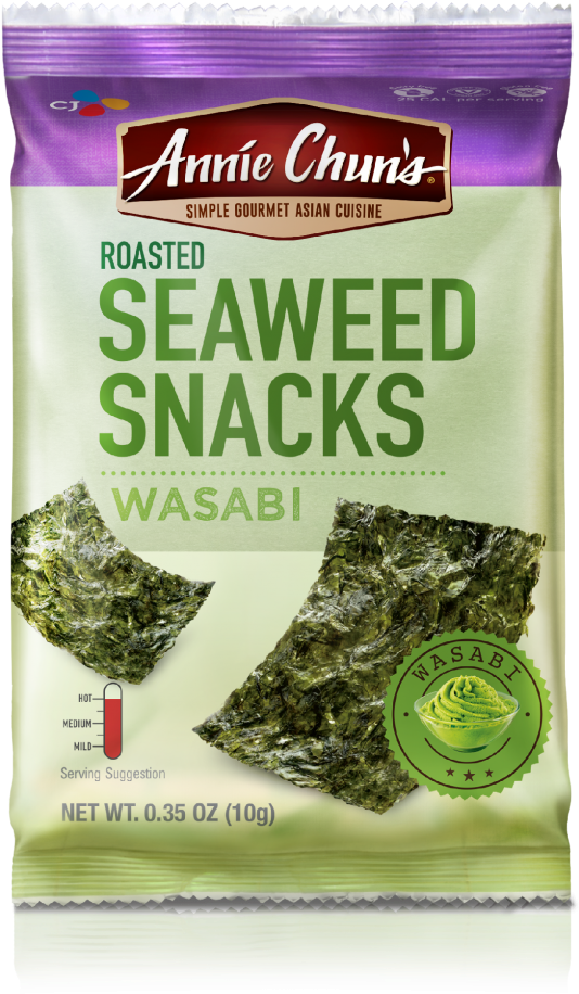 Roasted Wasabi Seaweed Snacks - Annie Chun's Sesame Seaweed Snacks (980x980), Png Download