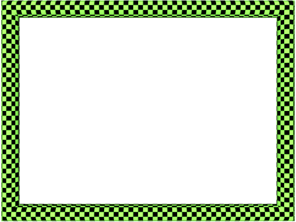 Green Black Funky Checker Rectangular Powerpoint Border - Vector Graphics (600x450), Png Download