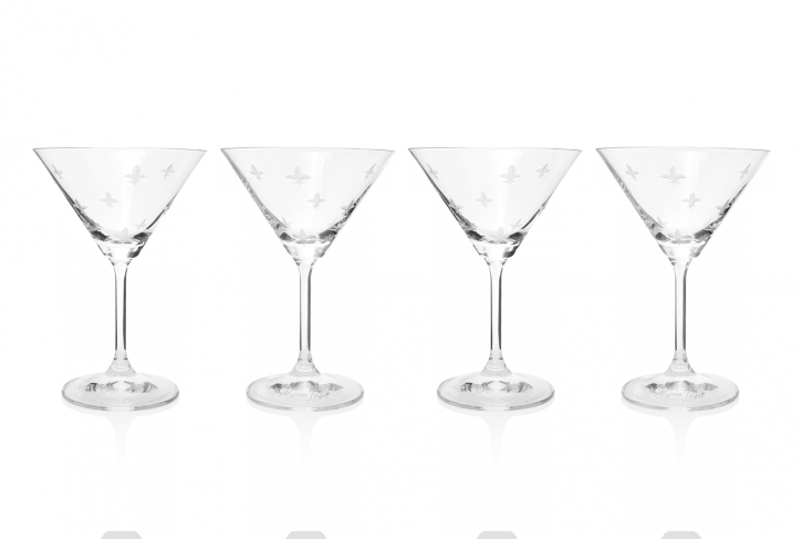 Fleur De Lis Crystal Martini Glasses - Mignon Faget Fleur De Lis Crystal Martini Glasses (725x487), Png Download