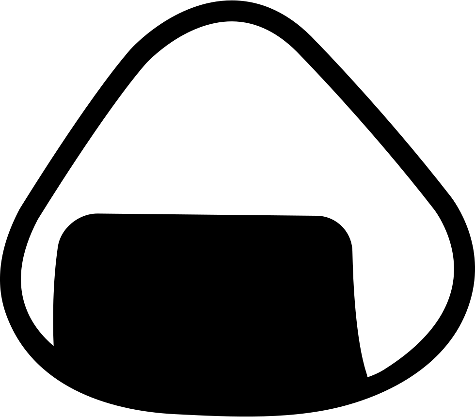 Png File - Rice Ball Black And White (980x860), Png Download