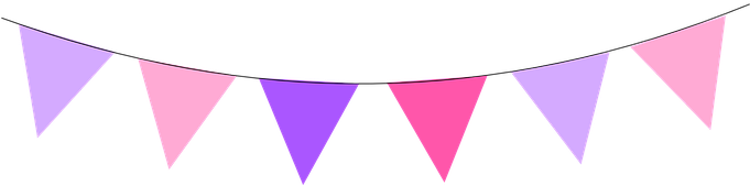 Flags Bunting Swag Pink Purple Pastel Cele - Pastel Png (680x340), Png Download