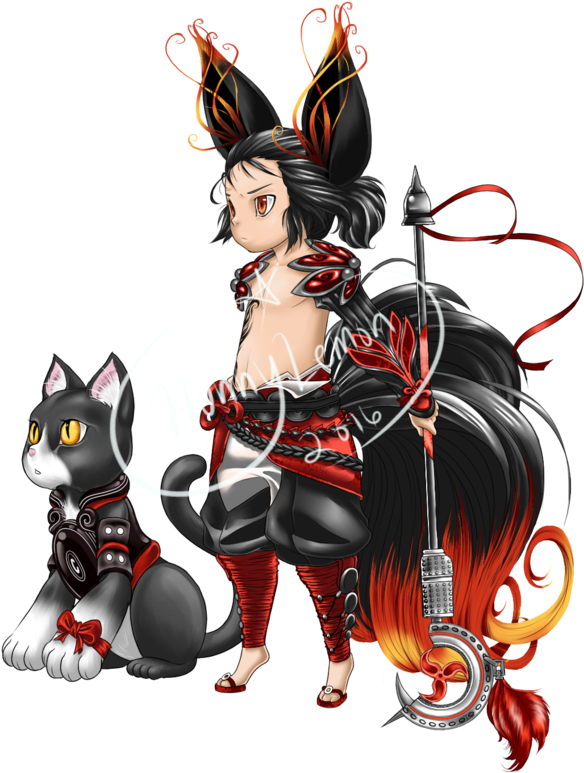 Blade And Soul Flynn Ravenstar By Hunnylemon - Illustration (600x784), Png Download