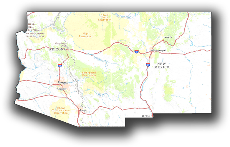 Rf Microwave Az Nm - Gadsden Purchase (781x500), Png Download
