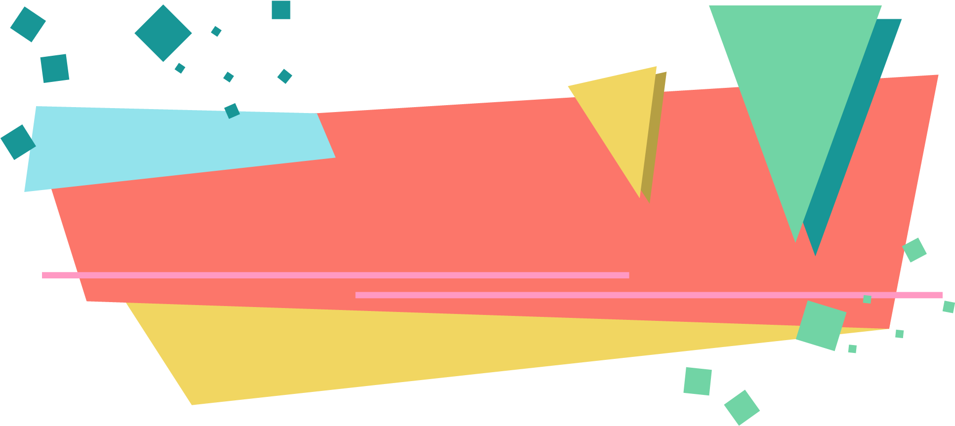 E Commerce Billboard Coral Orange Creative Geometry - Vector Graphics (2000x2000), Png Download