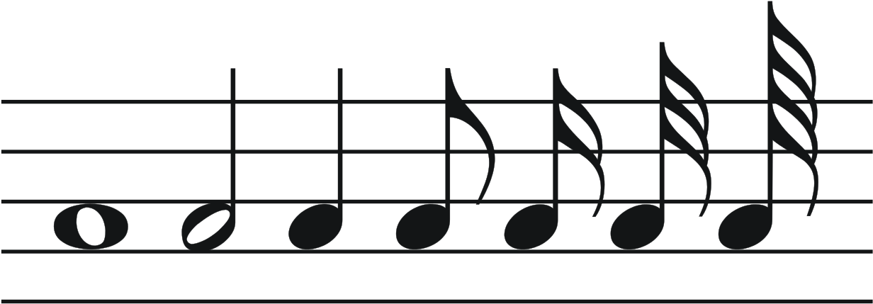 File - Notes - Svg - Musical (1280x474), Png Download