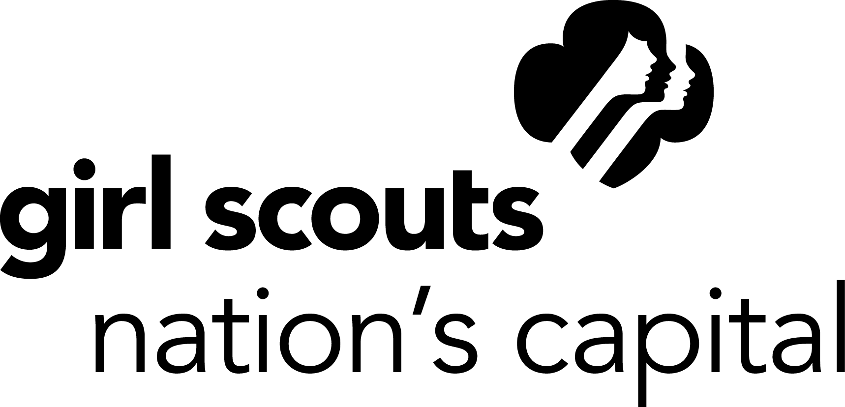 Address - Girl Scouts Nation's Capital Logo White (1718x828), Png Download