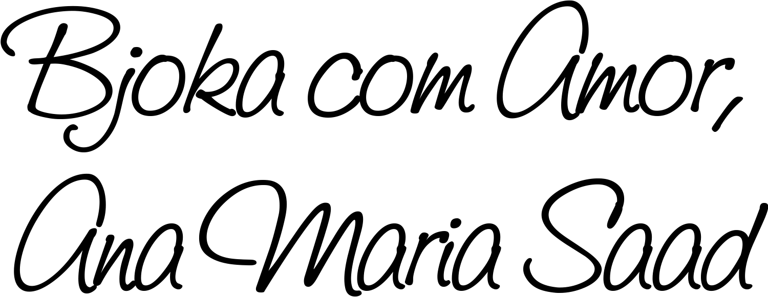 Bjoka Com Amor Ana Maria Saad - Calligraphy (1500x581), Png Download