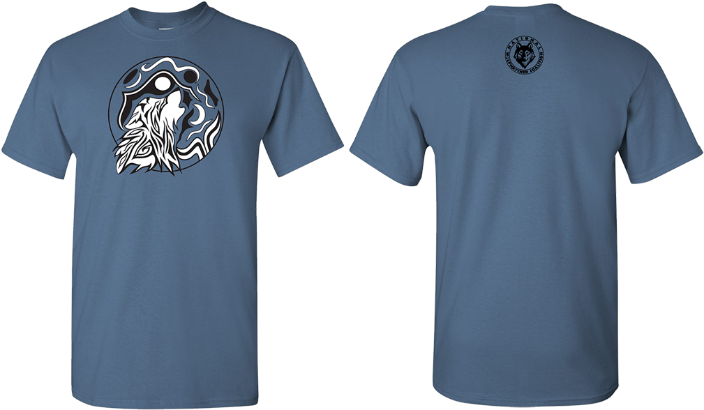 Tribal Wolf Moon - Walther T Shirt (1024x615), Png Download
