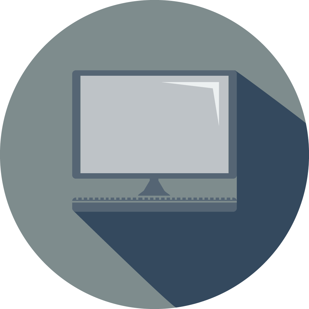 Television Icon For The Technology Category - Circle (1024x1024), Png Download