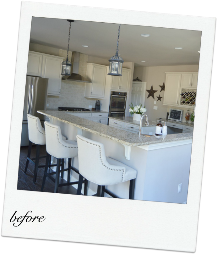 Cream Cabinet Kitchen Makeover Reveal - Interior Design (700x817), Png Download