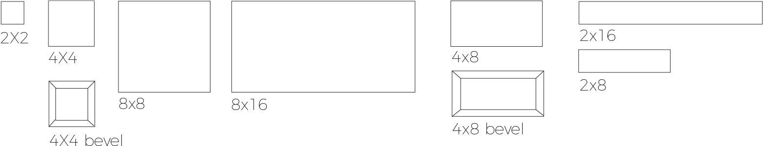 Available Sizes - Monochrome (1623x334), Png Download