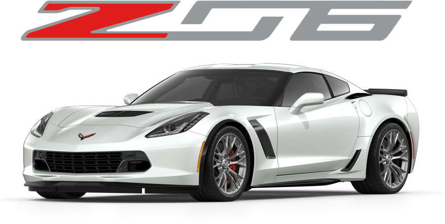 2018 Chevrolet Corvette Zo6 Coupe - 2019 Corvette Zr1 White (901x506), Png Download