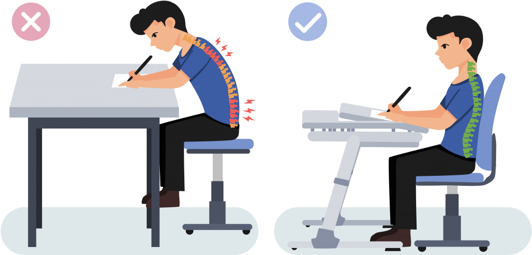 Your Kid Spends 8 Hours A Day At A Desk, Make It Adjust - Sitting (1080x526), Png Download