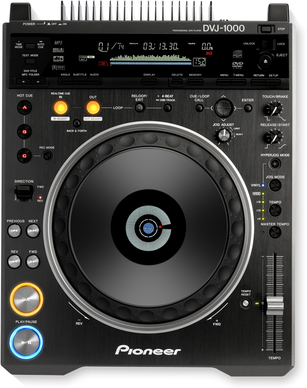 Offering The Same Operation And Layout As The Cdj 1000mk3, - Dvj 1000 (1024x768), Png Download