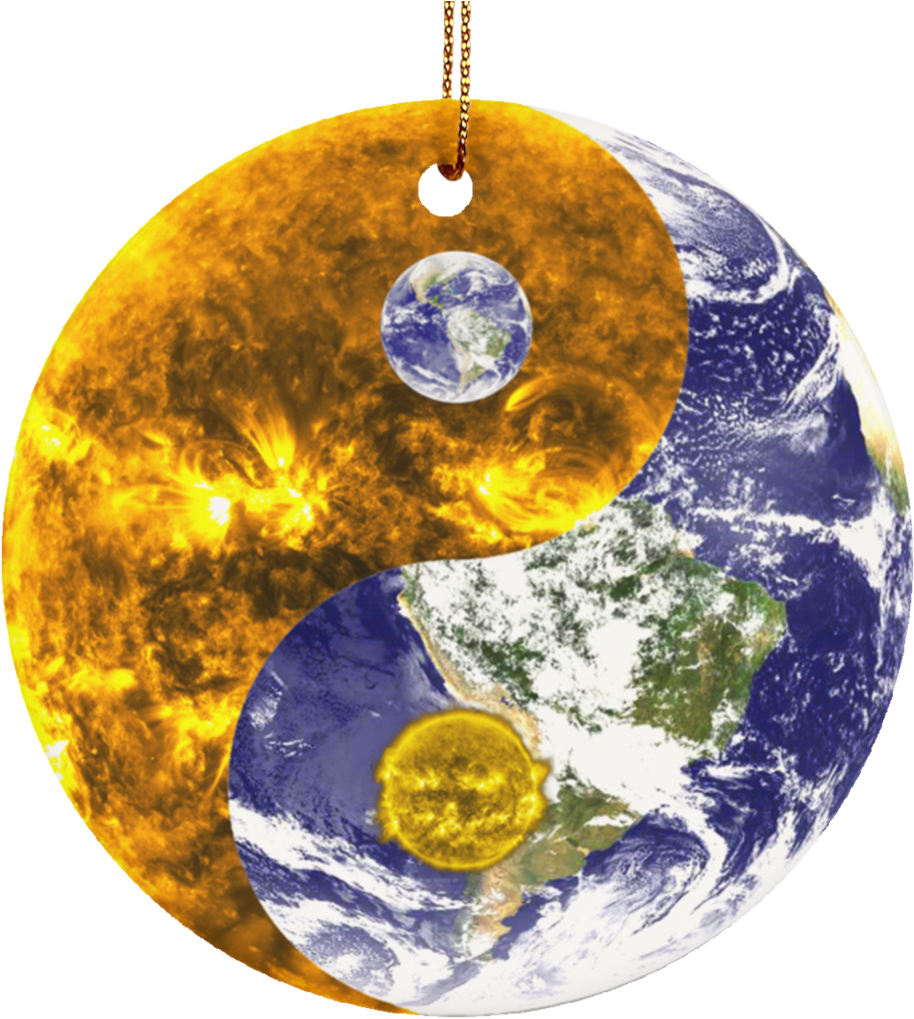 Earth Sun Yin Yang (1024x1024), Png Download