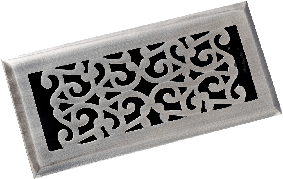 4 X 10 In Scroll Brass Floor Register - Register (1600x1067), Png Download