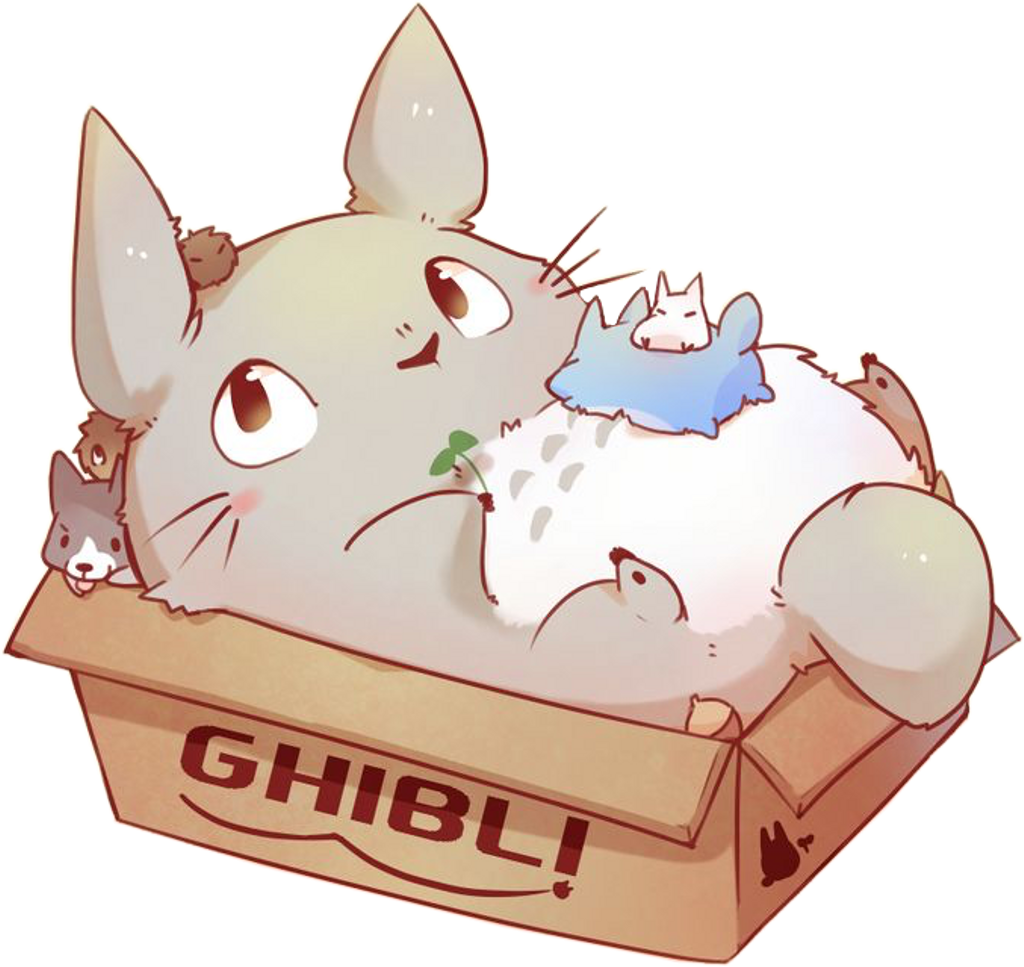Kawaii Sticker - My Neighbor Totoro Kawaii (1024x967), Png Download