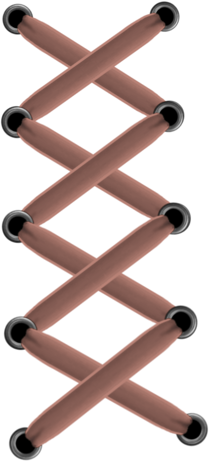 Photo Threaded Ribbon3 - Wood (505x1024), Png Download