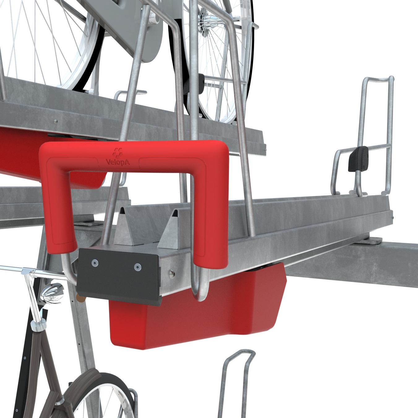 Capacity Two-tier Bicycle Rack - Machine (1351x1351), Png Download
