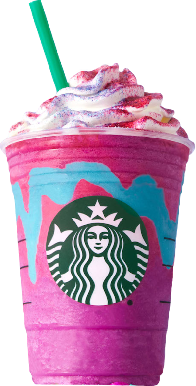 Coffee Frappuccino Drink Latte Starbucks Unicorn - Unicorn Frappe At Chino (400x786), Png Download