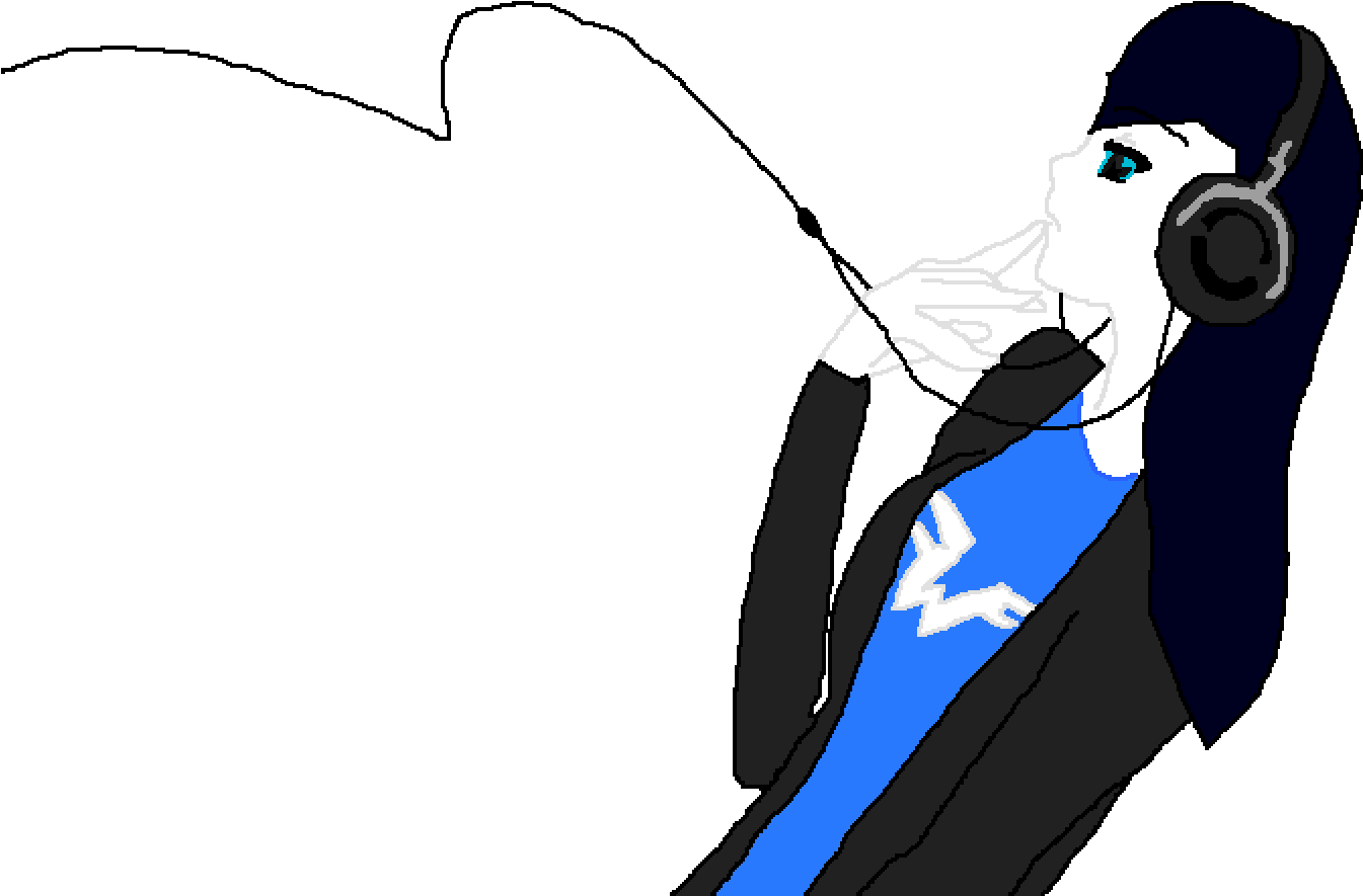 Misty Listening To Weezer - Illustration (1400x1000), Png Download