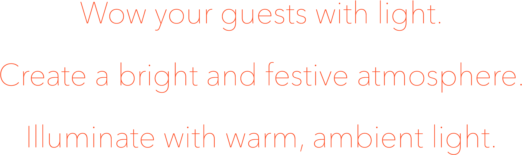 Wow Your Guests With Light - Tan (1728x538), Png Download