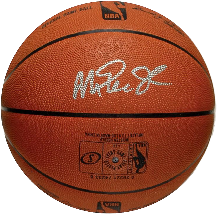 December 2017 Jersey-palooza Promotion - Magic Johnson Signed Basketball (800x794), Png Download