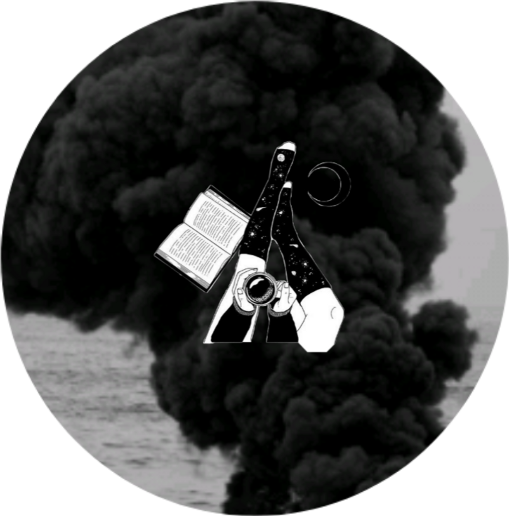 #sticker #grunge #circle #dark #tumblr #spacey - Black Smoke Bomb Background (1024x1038), Png Download