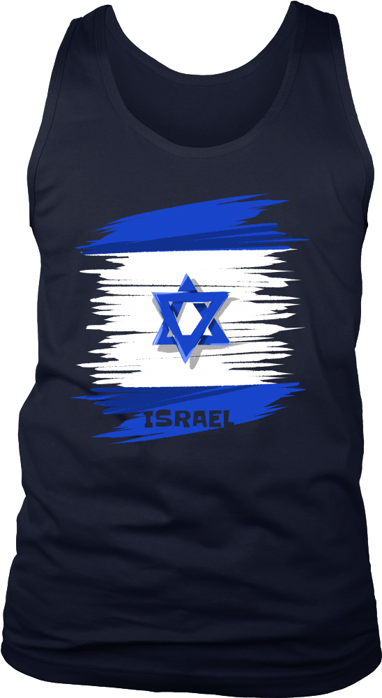 Israel Vintage Retro Distressed Flag Tank - Shirt (1000x1000), Png Download