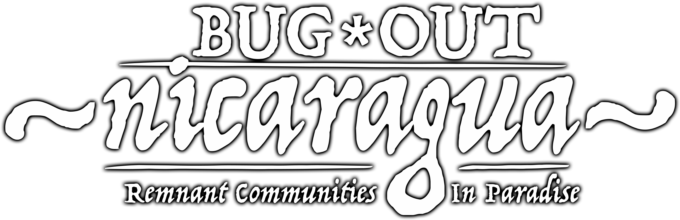 Bugoutnicaragua Logo White Outline - Calligraphy (2400x773), Png Download