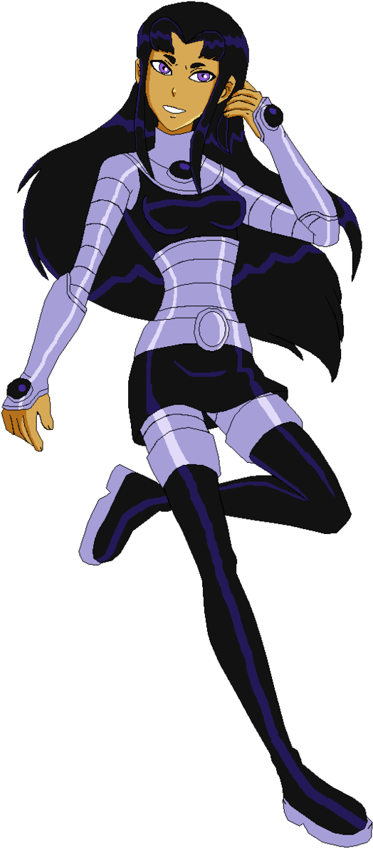 Starfire Teen Titans Raven Robin Blackfire - Teen Titans Blackfire Png (524x1191), Png Download