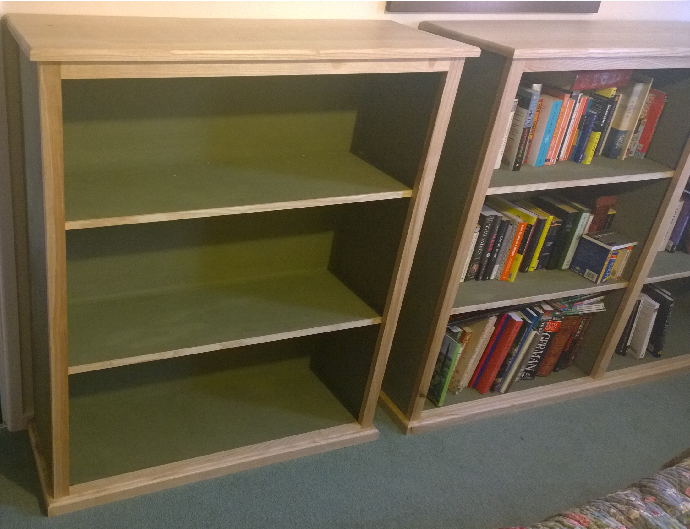 Smaller Ash Book Case Painted With Anni Sloan Paint - Shelf (3072x1728), Png Download