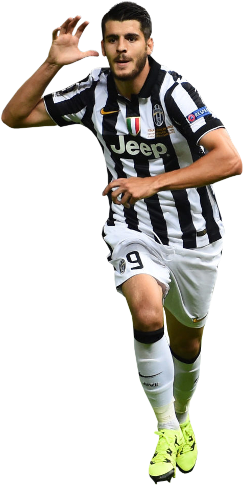Alvaro Morata Render - Morata Vs Lewandowski Bayern (475x957), Png Download