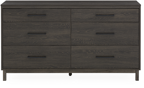 Image For Dark Grey 6-drawer Dresser From Brault & - Sideboard (519x804), Png Download