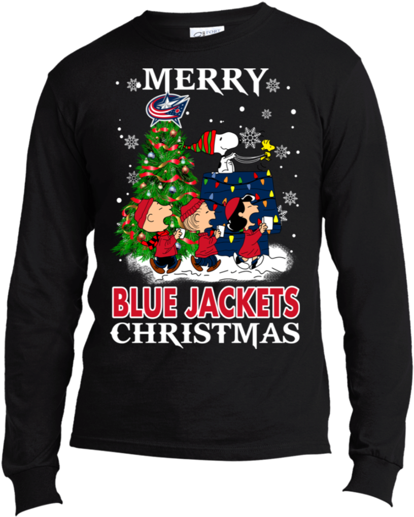 Merry Columbus Blue Jackets Christmas Snoopy Ugly Sweater - Yoda Seagull T Shirt (1024x1024), Png Download