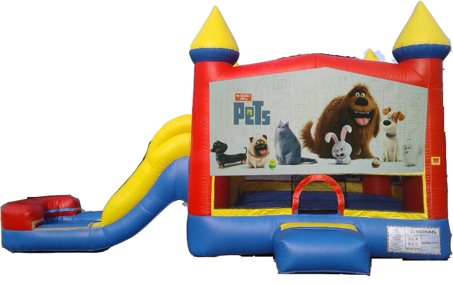 Water Slide Castle Combo Side Slide The Secret Life - Water Slide (960x720), Png Download