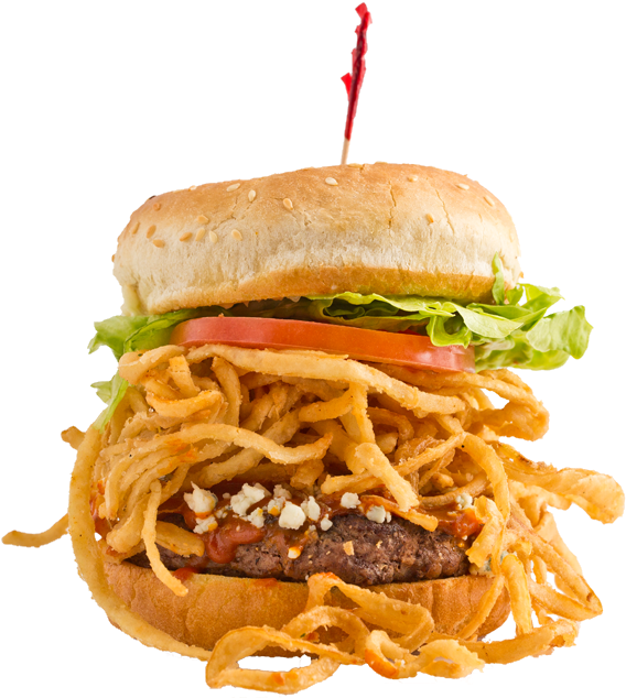 Burgers Png - Bluff Coty Burger Hueys (568x654), Png Download