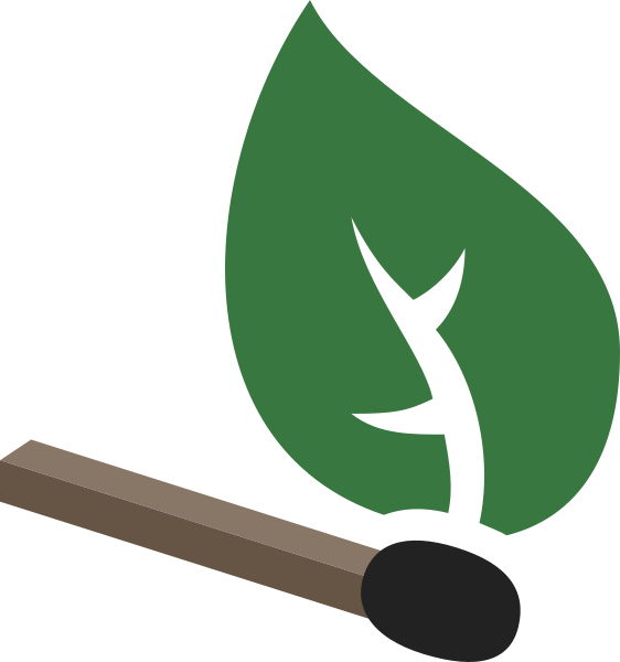 A Match With A Leaf Appearing From Its Head In The - Earth Strike (562x600), Png Download