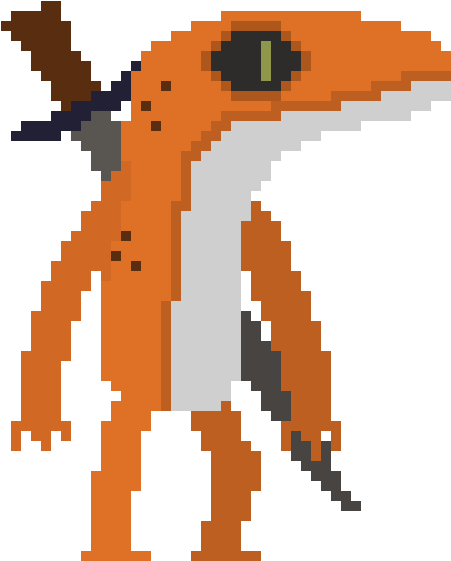 [oc] [newbie] [wip] [cc] Lizard With A Sword - Creative Arts (640x640), Png Download