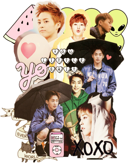 Xiumin Collage (500x639), Png Download