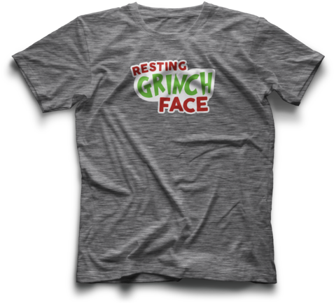 Resting Grinch Face - Kids T Shirt Design (600x600), Png Download